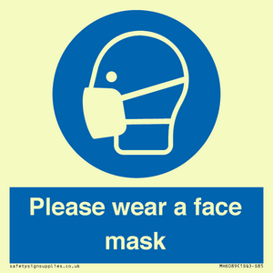 Please wear a face mask